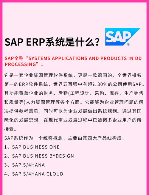 sap,全称系统应用和产品,是sap公司的一套企业管理解决方案软件